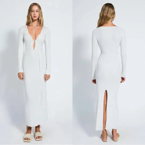 Devon Windsor Reagan Dress White Medium - Picture 1 of 4